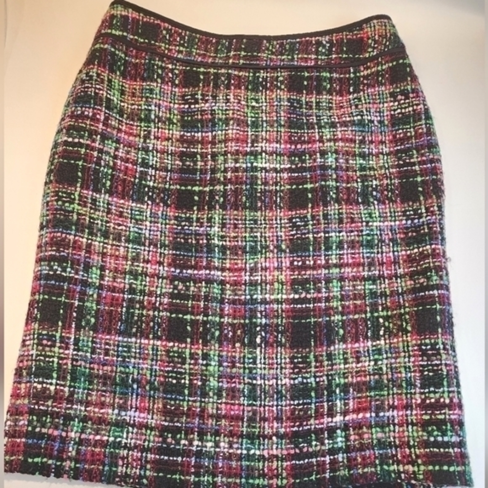 Talbots Size‎ 8 Multi Color Wool Blend Skirt